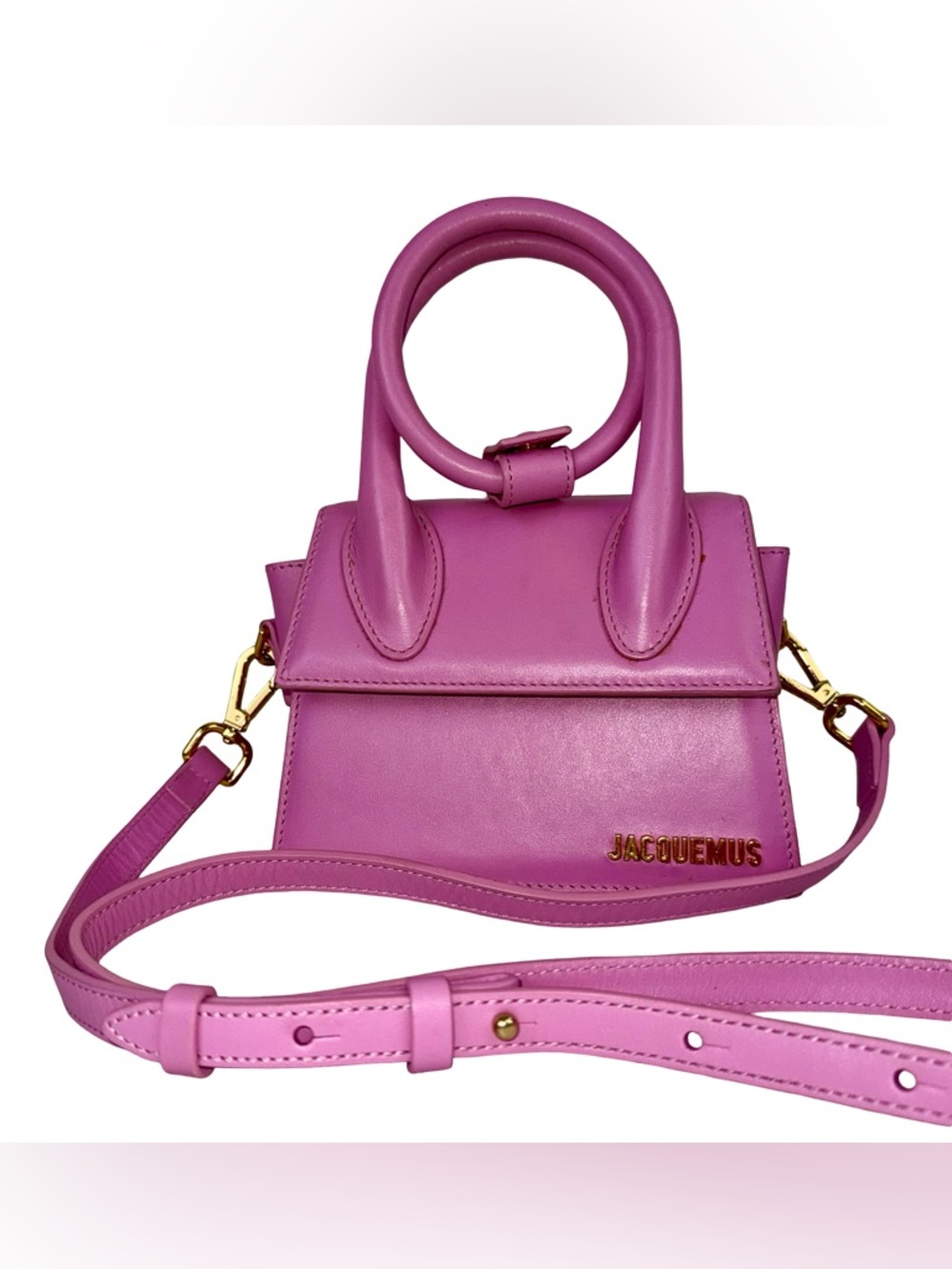 Jacquemus Pink Le Chiquito Noeud Leather Tote